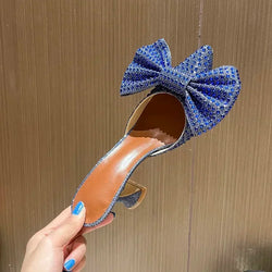 Rhinestone Shiny Wine Glass with High Heel Slippers