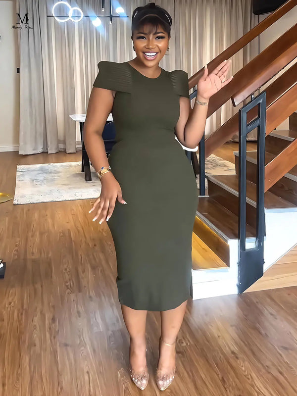 Elegant Sleeveless Bodycon Split Office Vintage Long Dress