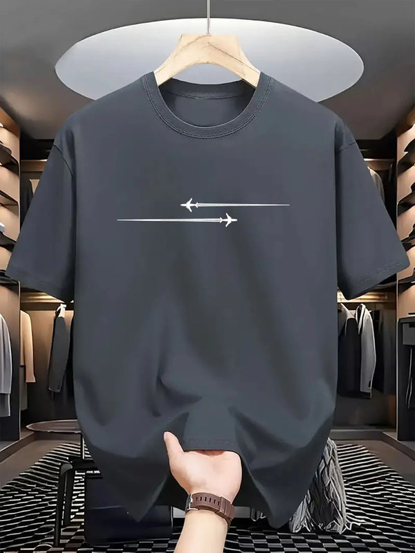 Casual Sports Round Neck Short Sleeve T-shirt