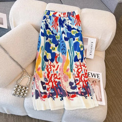 Vintage High-Waisted Slimming A- Line Skirt