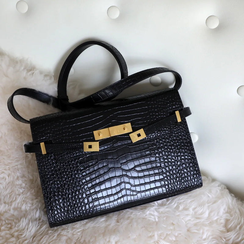 CAMINA Leather Shoulder Crocodile Handbag