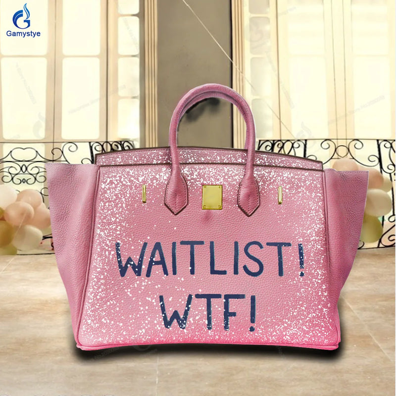 Printed Customize Art English WTF Bags