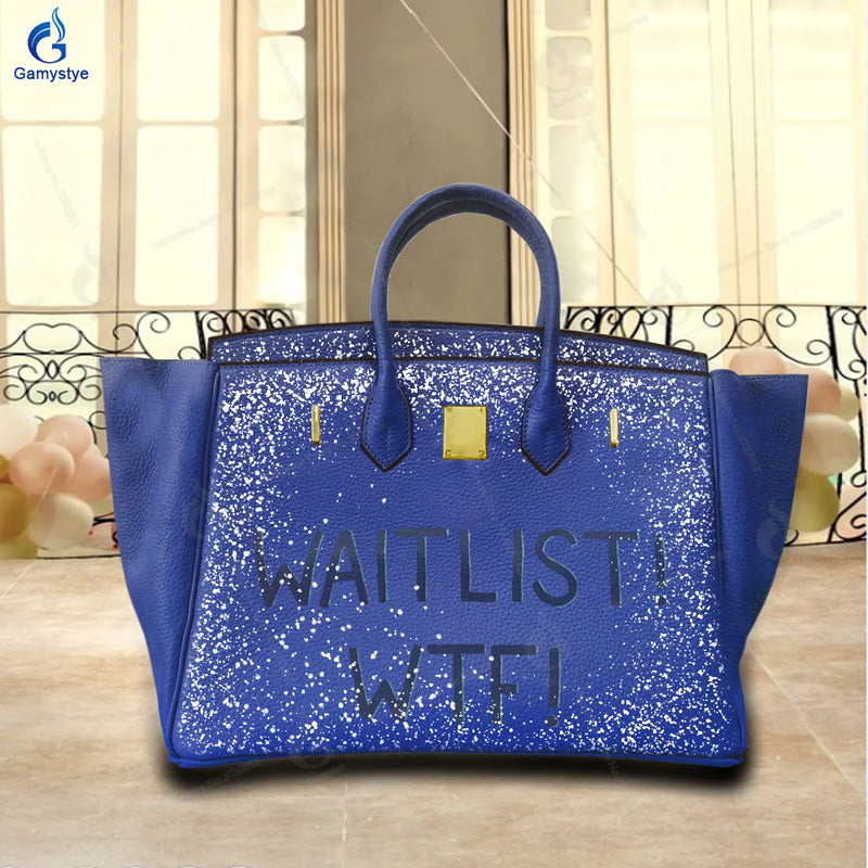 Printed Customize Art English WTF Bags