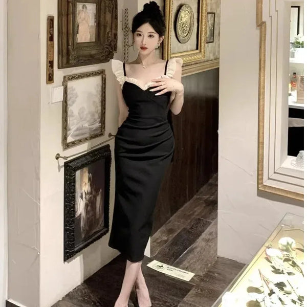 Elegant Mid-Length Slimming Dress