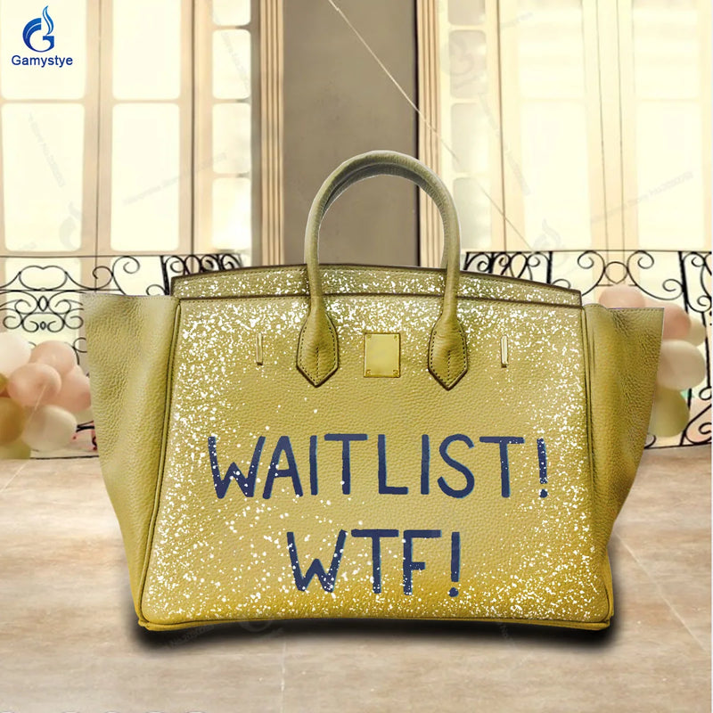 Printed Customize Art English WTF Bags