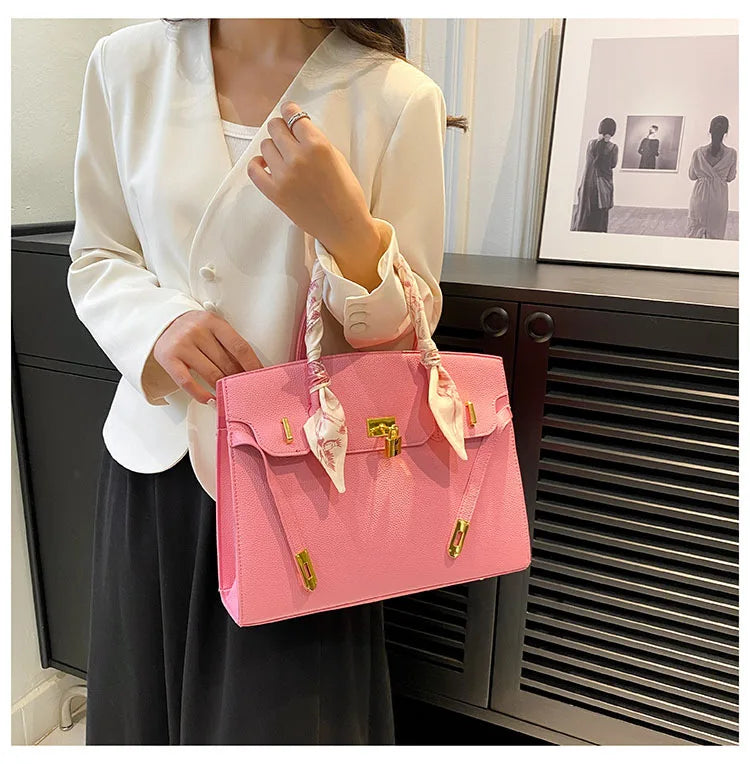 Fashion Trend Handheld Kelly Bag Scarf
