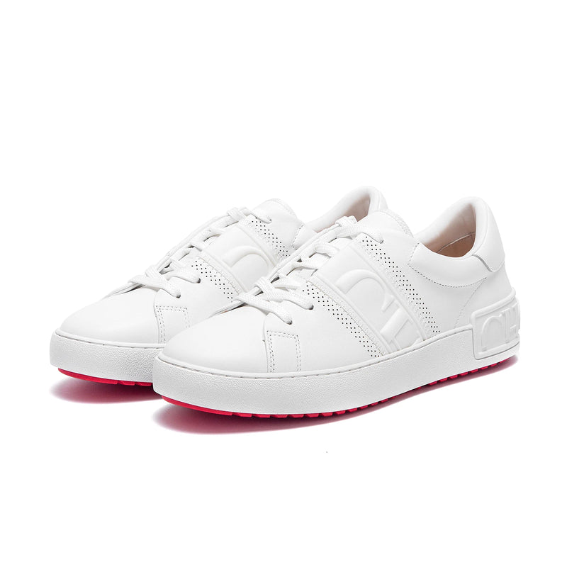 White Flat Board Balance Press Insole Comfort Sneakers