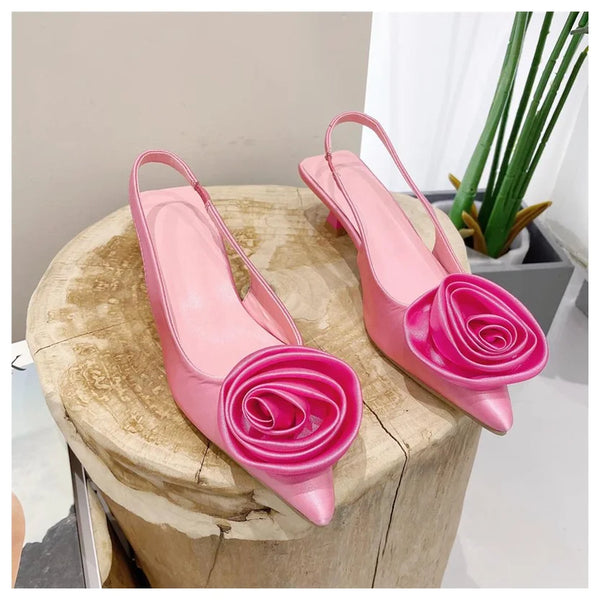 Brand Flower Slingbacks Sandals Shoes