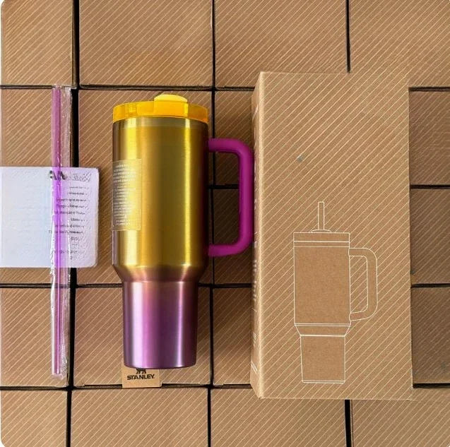 Pink Stainless Steel Tumblers with handle