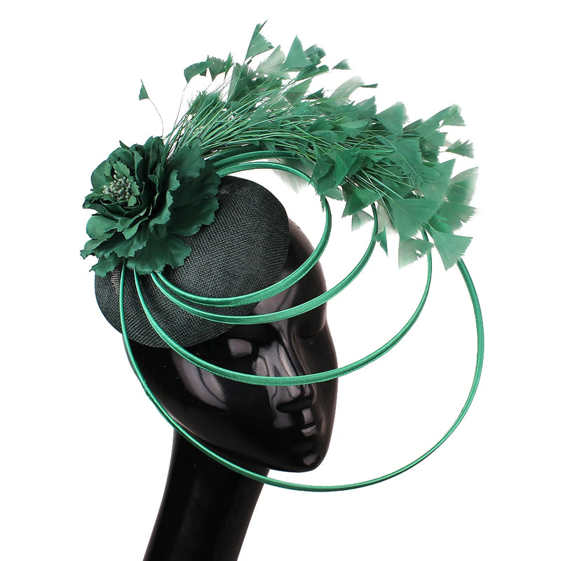 New Race Fascinator Hats Bowknot Wedding Church