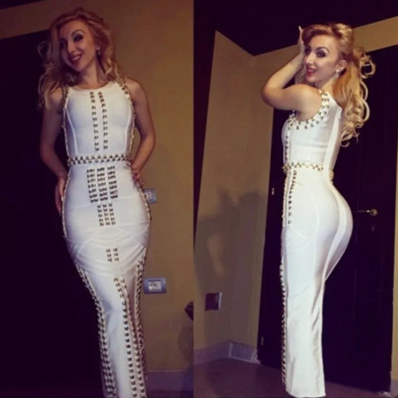 Classical Sleeveless O-Neck Sexy Bodycon Long Dress
