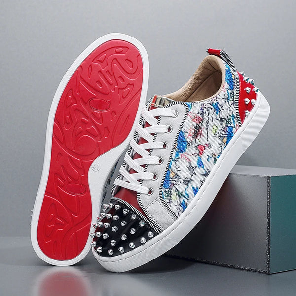 Casual Men Designer Rivet Punk Board Shoes
