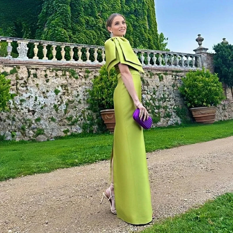 Elegant Satin Evening Dress One Shoulder