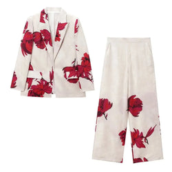 Elegant Printed Blazer with Pant