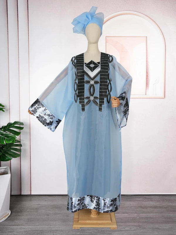 Dashiki Abaya Maxi Dress