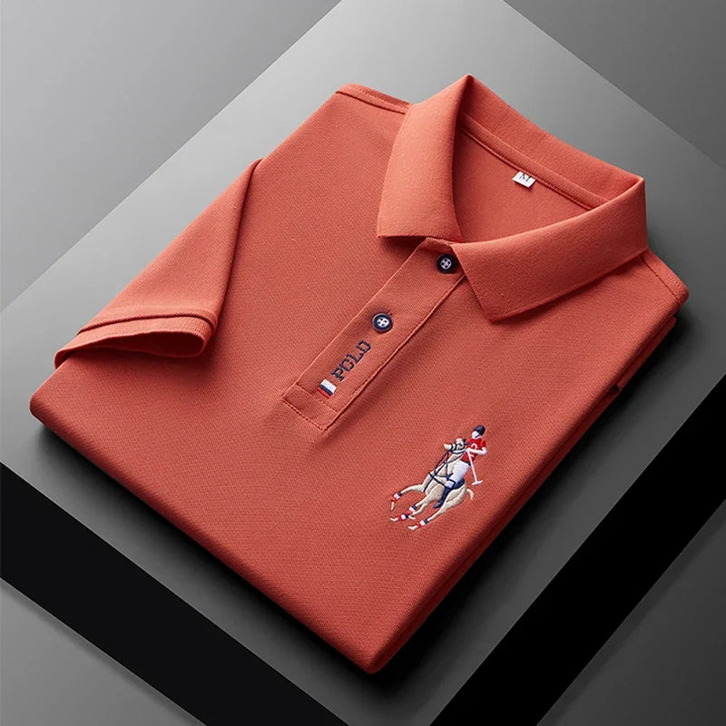 Embroidered Short Sleeved POLO Shirt
