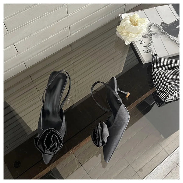 Brand Flower Slingbacks Sandals Shoes