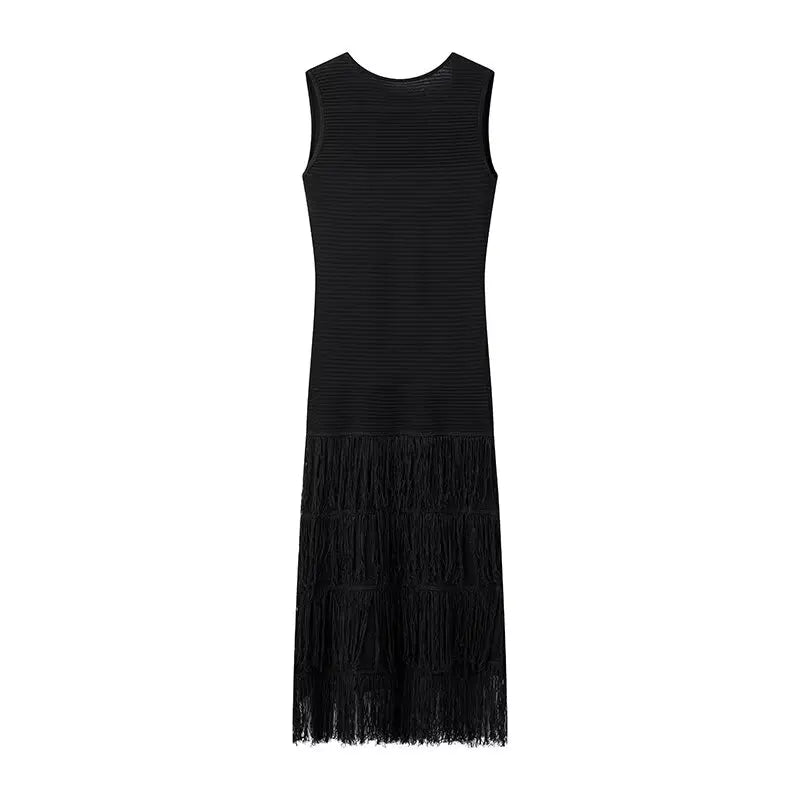 Casual Slimming Tassel Sleeveless Dress