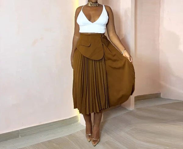 Elegant Sweet and Fresh High Waist Irregular Skirt