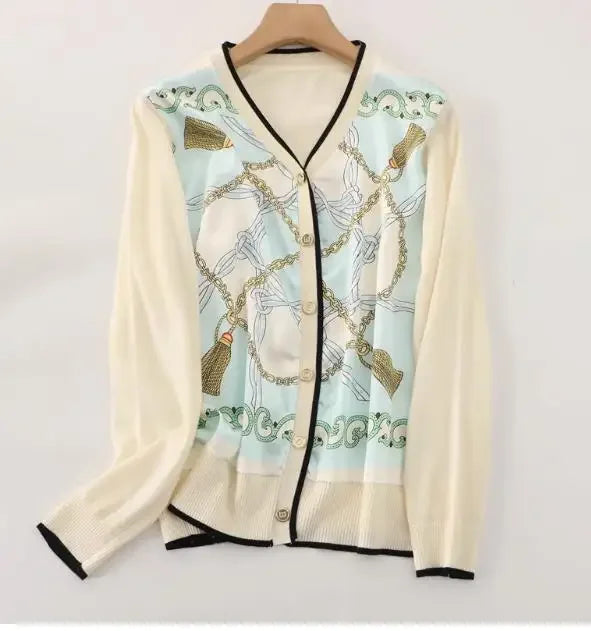 Vintage Cardigans Spring Autumn Thin Knitted Tops