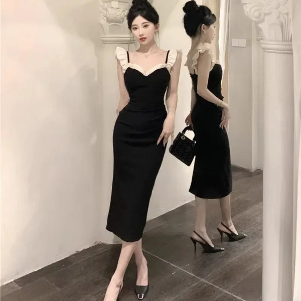 Elegant Mid-Length Slimming Dress