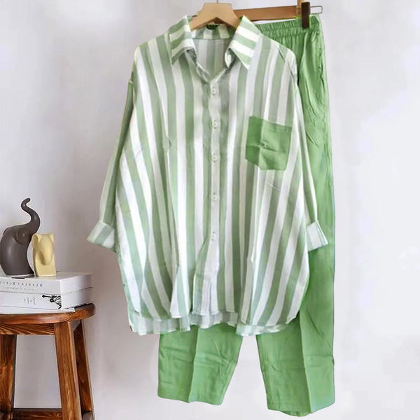 Tracksuit Set Summer Cotton Linen Blouse T-shirt Wide Leg Pant