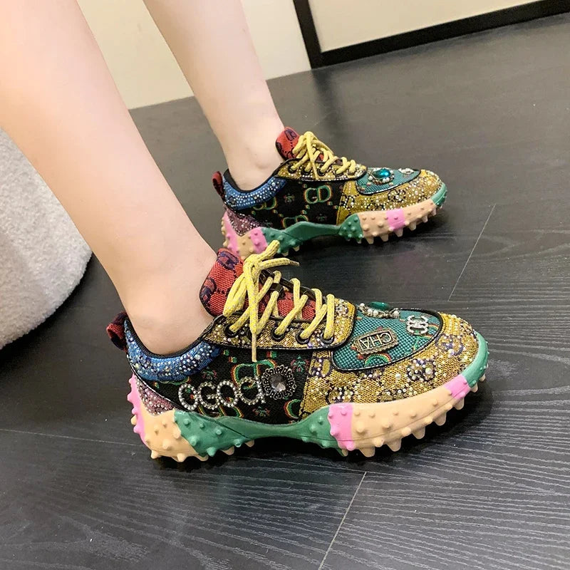 Explosive Rhinestones Women's Sneakers