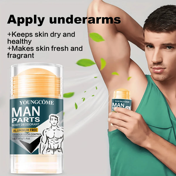 Men's Deodorizer Stick with 72 Hour Odor Control Removing Odor Increasing Favorability Refreshing Aroma
