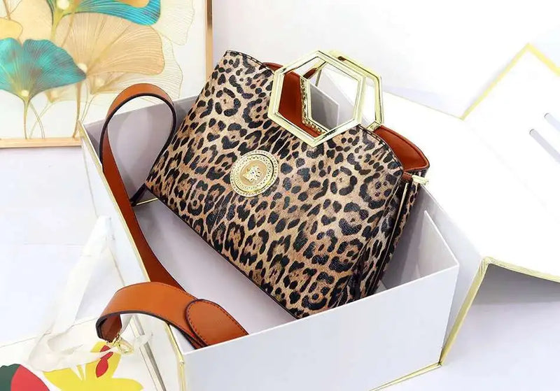 Elegant Printed Top Handle Bag