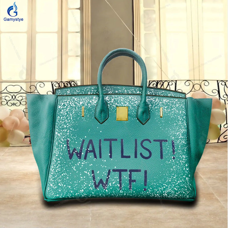 Printed Customize Art English WTF Bags