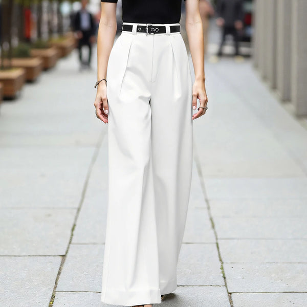 Retro Vintage Plain Natural Waist Pants