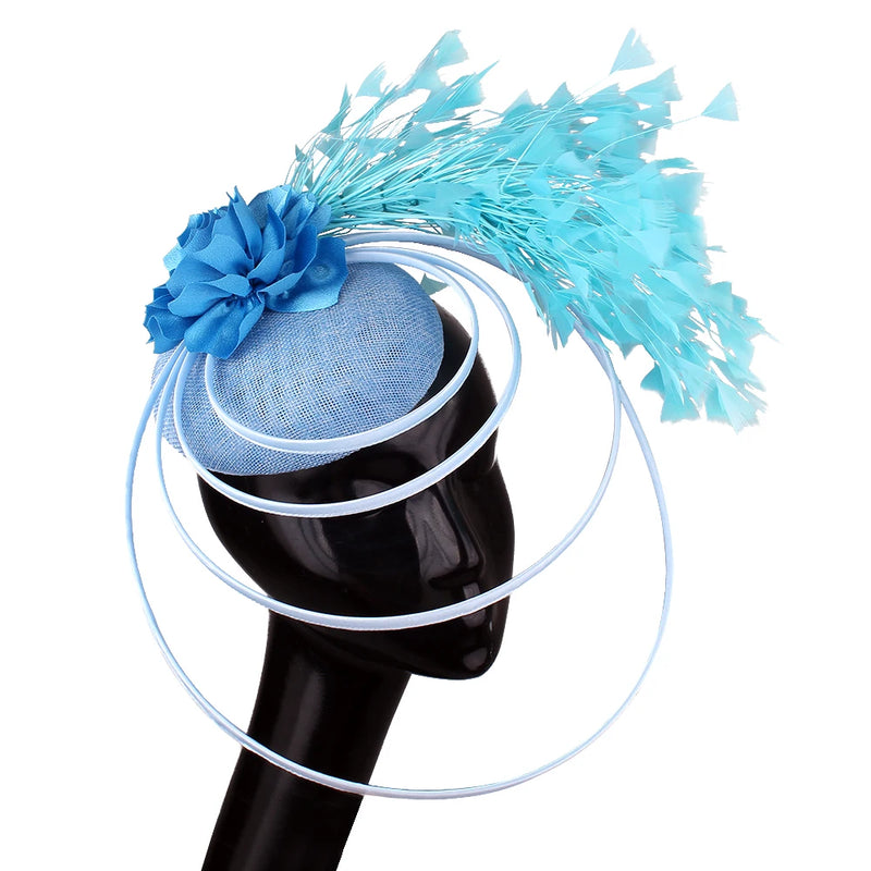 New Race Fascinator Hats Bowknot Wedding Church