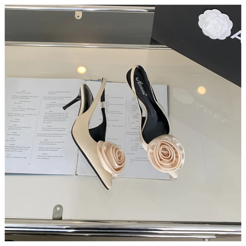 Brand Flower Slingbacks Sandals Shoes