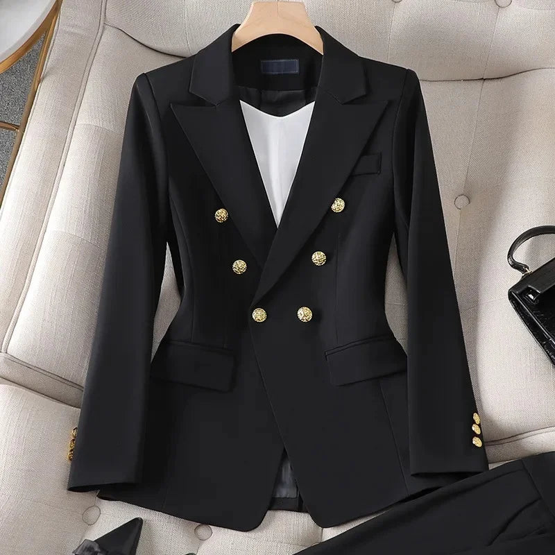 Elegant Western-Style High-End Business Attire Long-Pants Set