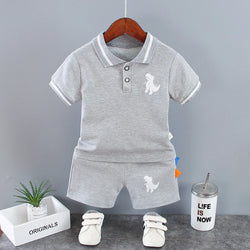 Summer Short Sleeve T Shirt and Shorts 2Pcs/Suit