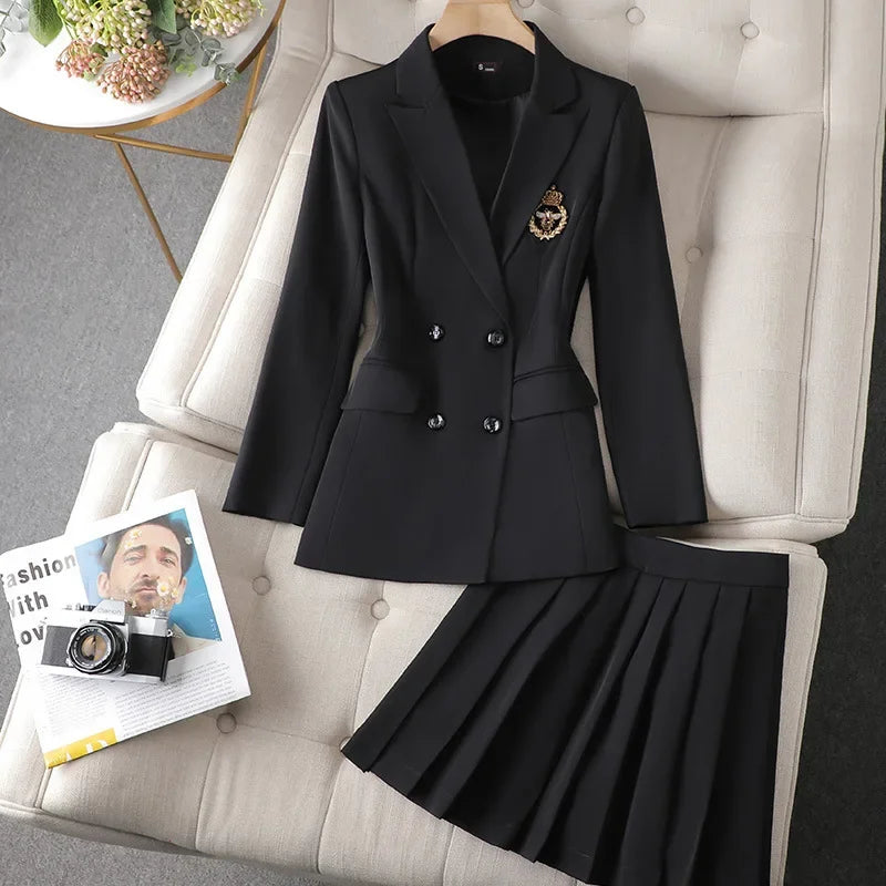 Elegant High-end Jacket Skirt Two-piece
