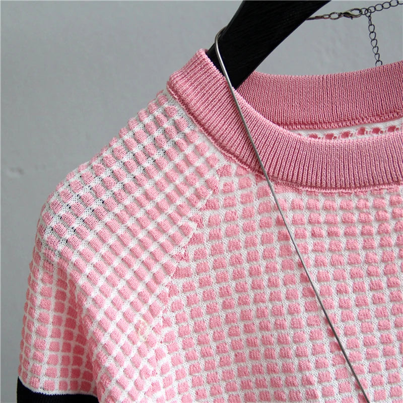 Vintage Ladies Tops Striped Summer Blouse