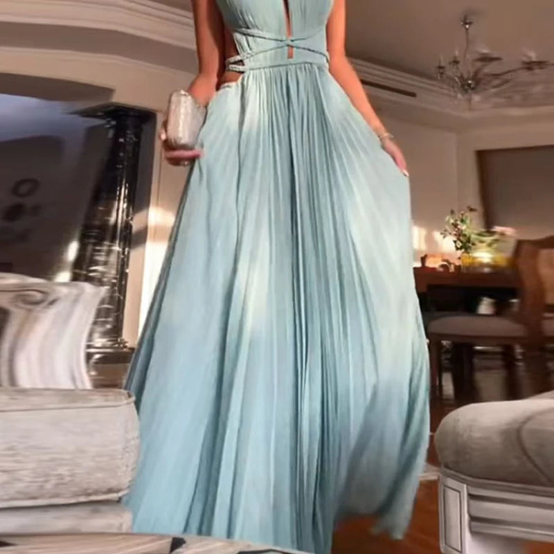 Elegant Sexy Hollow Out Backless  Dress
