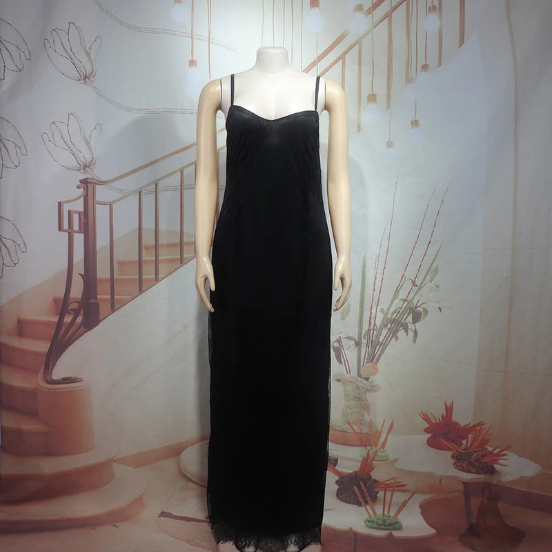 Two-Piece Pair with lace lingerie Boubou Dress