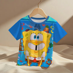 Cute cartoon SpongeBob Male T-Shirt Top