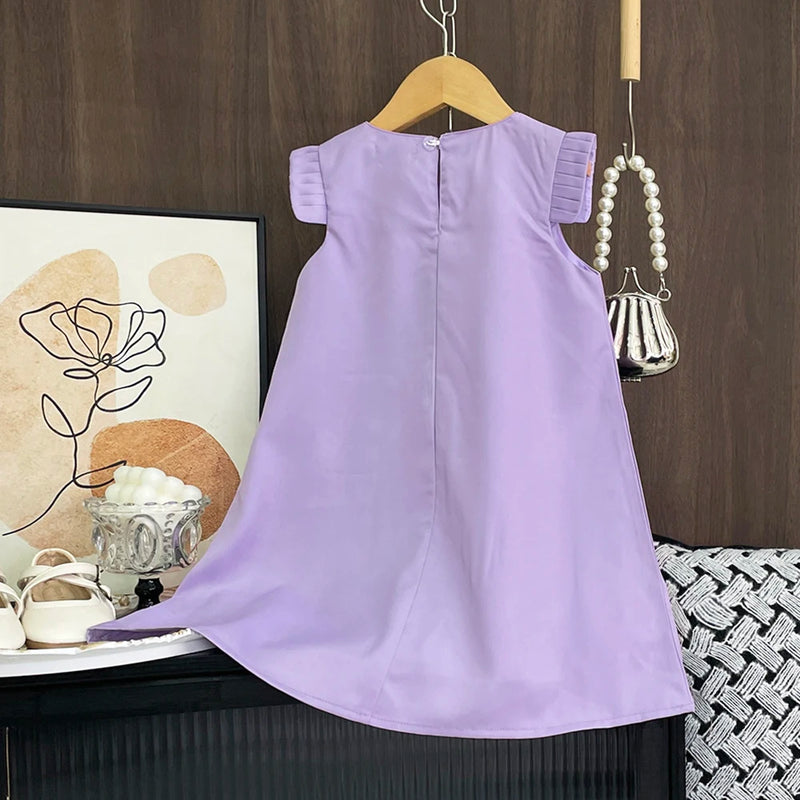 Elegant 3D Flower Vest Princess Dress
