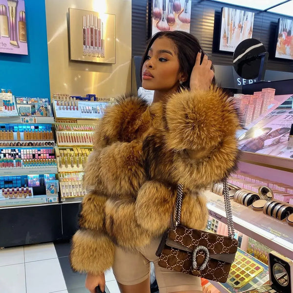 Faux Fur Coat Women's Jacket Winter Warm Thick Fox