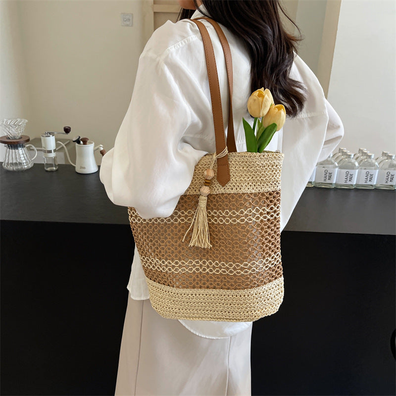 Straw Fashion Seaside Vacation Beach Bag
