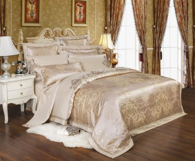 Ice Silk Jacquard Luxury High-end Linen And Cotton Bedding Set