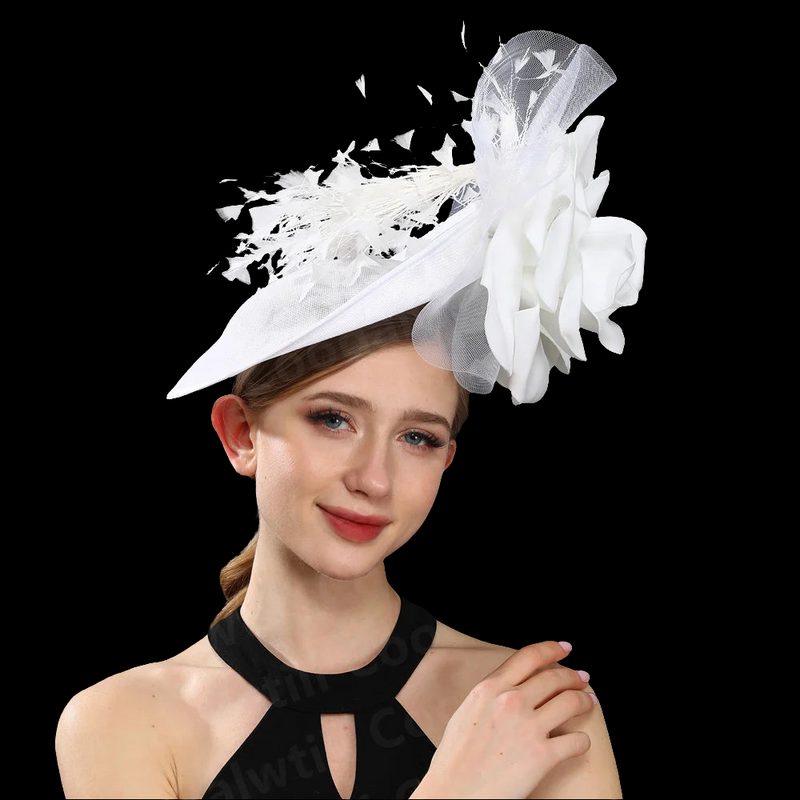 Big Flower Wedding Fascinator Hat