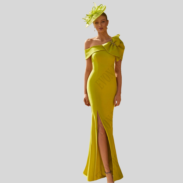 Elegant One Shoulder Mermaid Side Dress