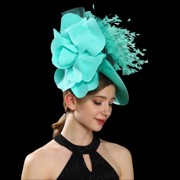 Big Flower Wedding Fascinator Hat