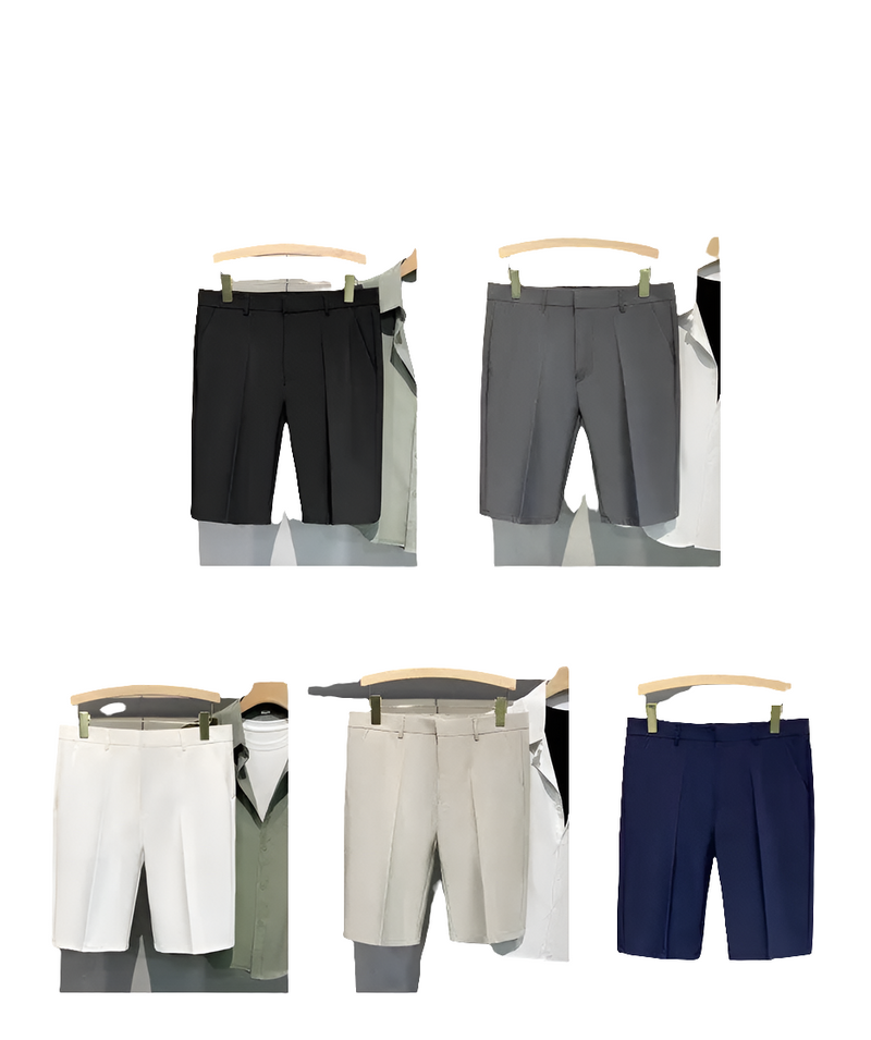 High-End Light Business Suit Slim Straight Shorts Men's