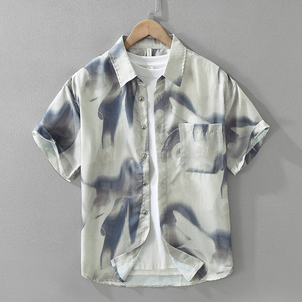 Trendy Printed Short Sleeve Shirt