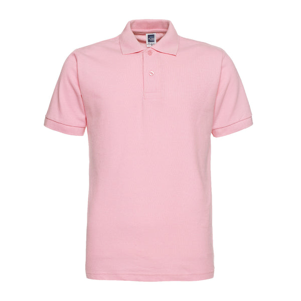 Solid Lapel Short Sleeve Polo Shir